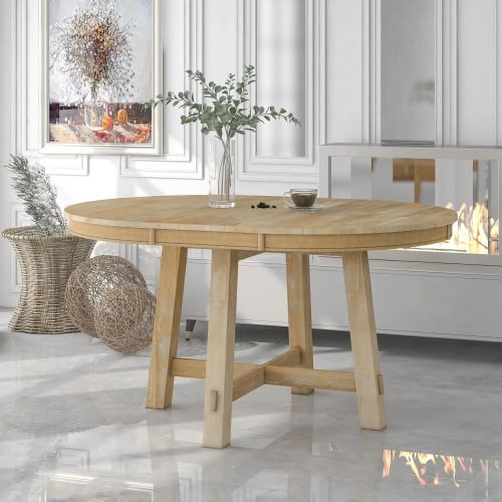 Extendable Round Dining Table with 16" Leaf Z90165