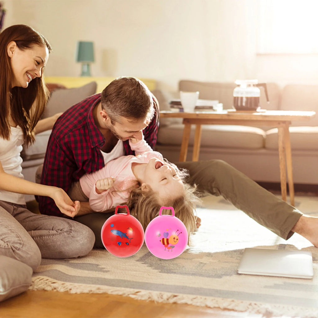 3Pcs Inflatable Hopper Balls with Handle F7735