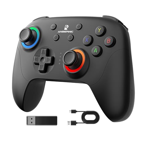 Wireless Gaming Controller 2.4G Gamepad Hall Effect RGB Lights V557