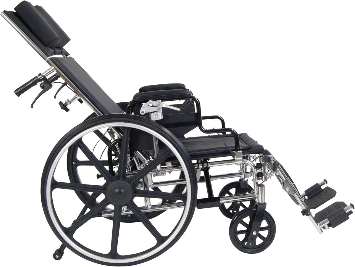 Full Reclining Wheelchair with Detachable Full Arms, 16" Seat N61909
