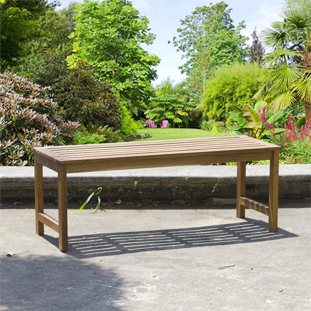 Brown Wood Outdoor Dining Bench M73282
