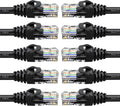 Cat6 Ethernet Cable 3 ft (100-Pack) Black O6186