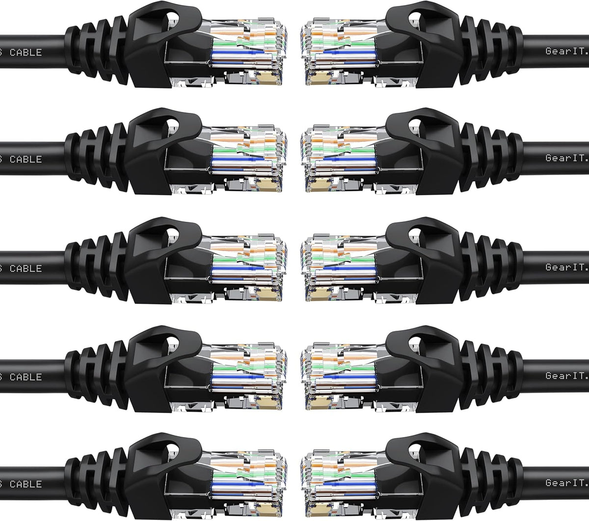 Cat6 Ethernet Cable 3 ft (100-Pack) Black O6186