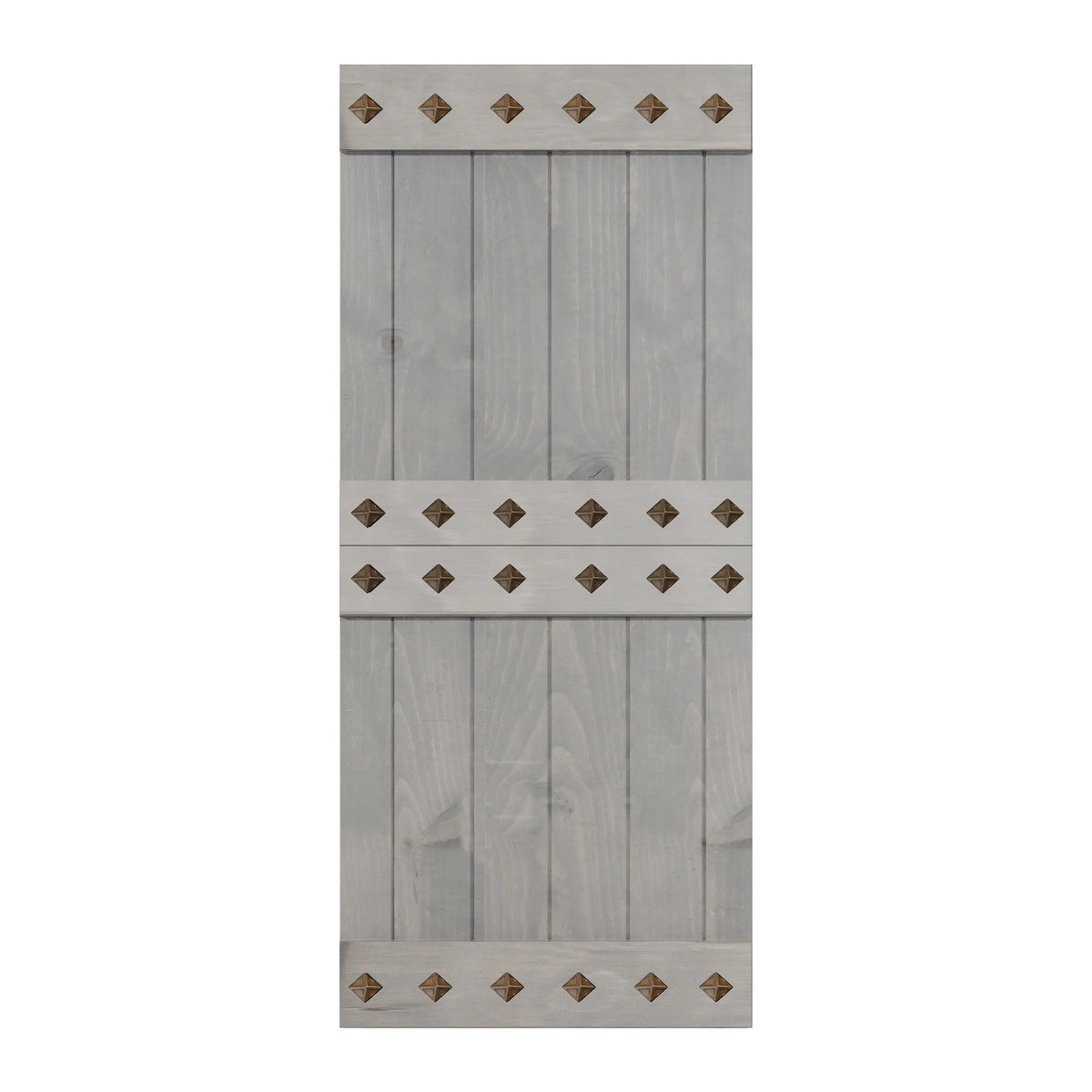 French Gray Finished Knotty Pine Wood Sliding Barn Door Slab Z111726