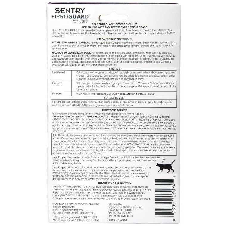 Flea and Tick Treatment for Cats F748646
