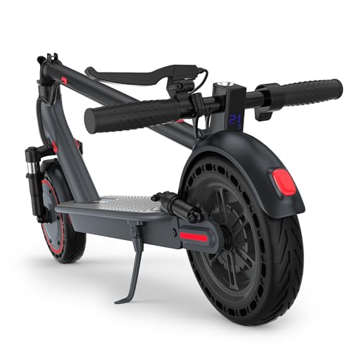Folding Electric Scooter with Solid Tires and Dual Suspension U642273