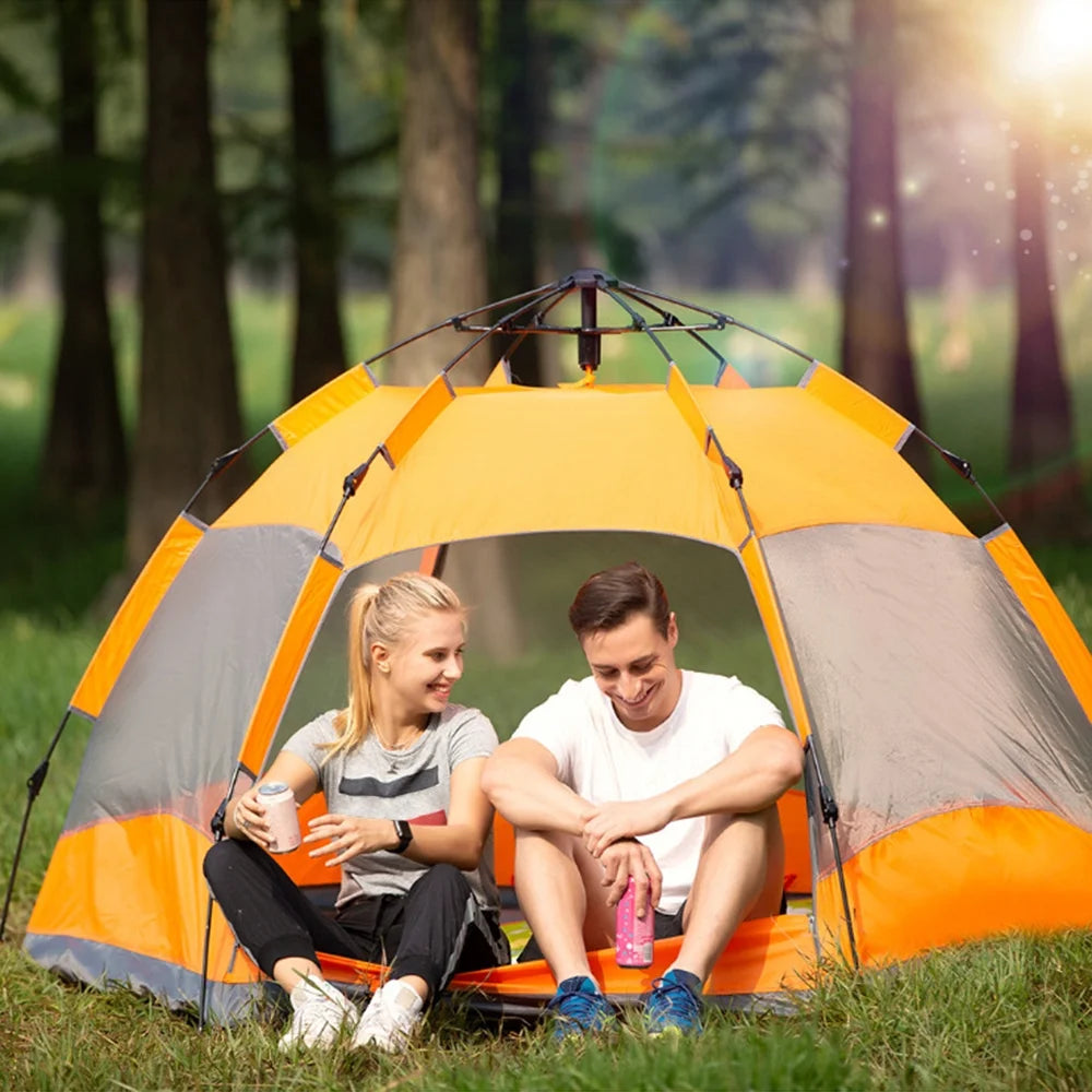 Two Layer Waterproof Dome Tent for 5 8 People Q3058