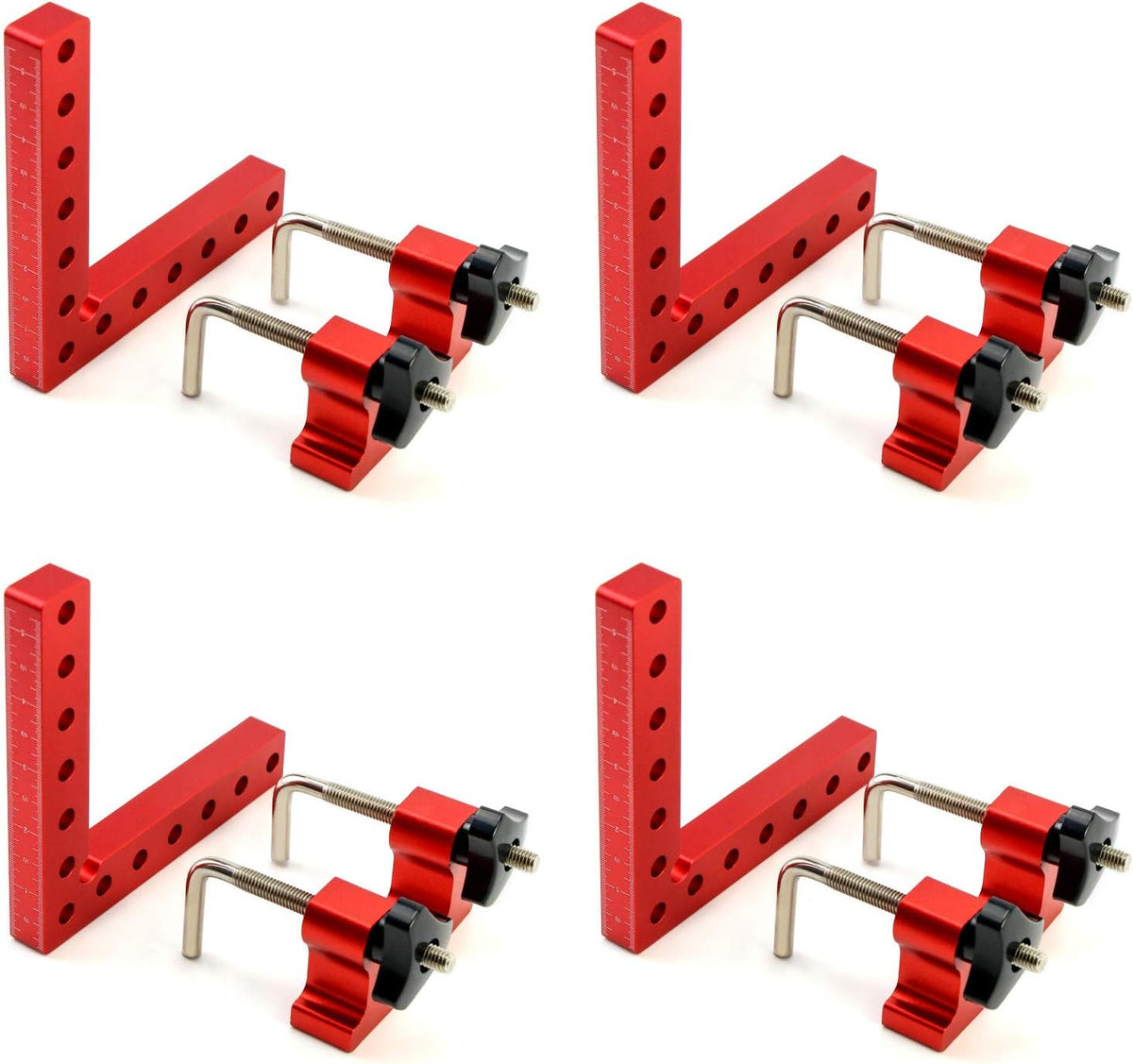 2Pcs 90 Degree Positioning Squares Right Angle Clamps Aluminum Alloy Woodworking Carpenter Tool E6891