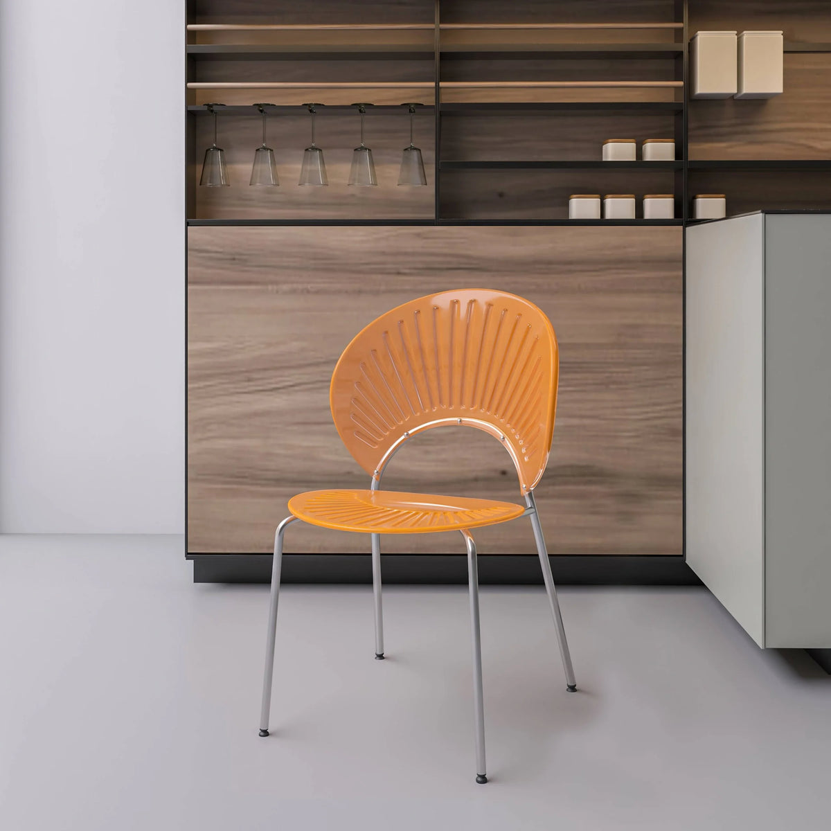 Amber Plastic Dining Side Chair Set of 2 C915406