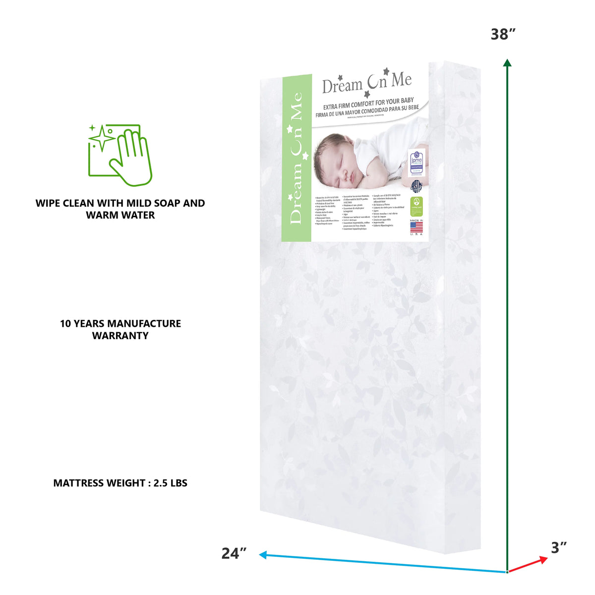 4 in 1 Crib & Toddler Foam Mattress F8154