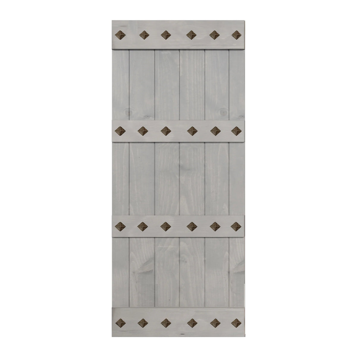 French Gray Finished Knotty Pine Wood Sliding Barn Door Slab Z111726