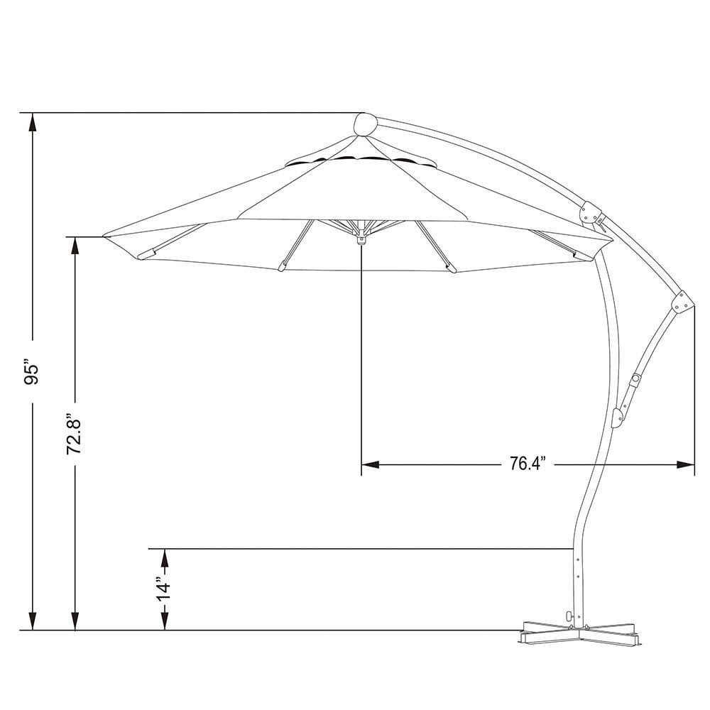 9' Cantilever Umbrella J54850