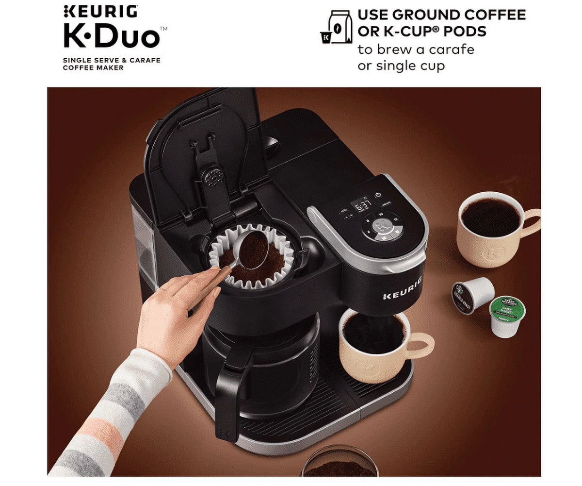Black Single Serve and 12-Cup Carafe Drip Coffee Brewer U127425
