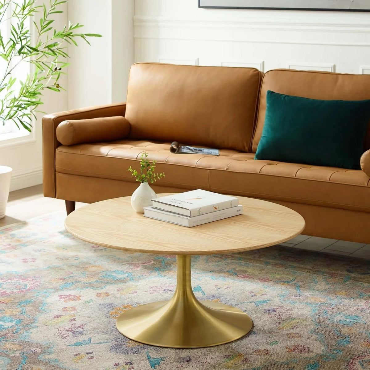 36" Round Wood Grain Coffee Table I354442