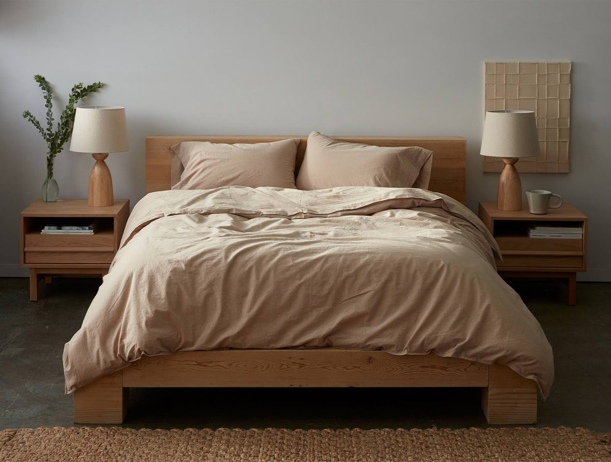 Organic Crinkled Percale Fitted Sheet King N4276