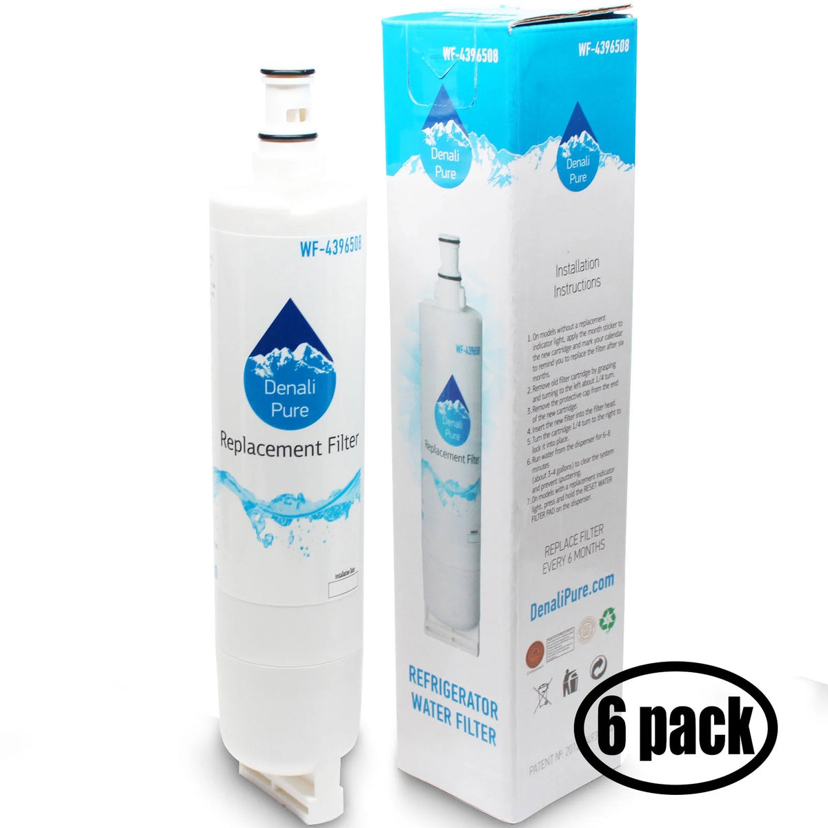 6-Pack Replacement Refrigerator Water Filter U88883