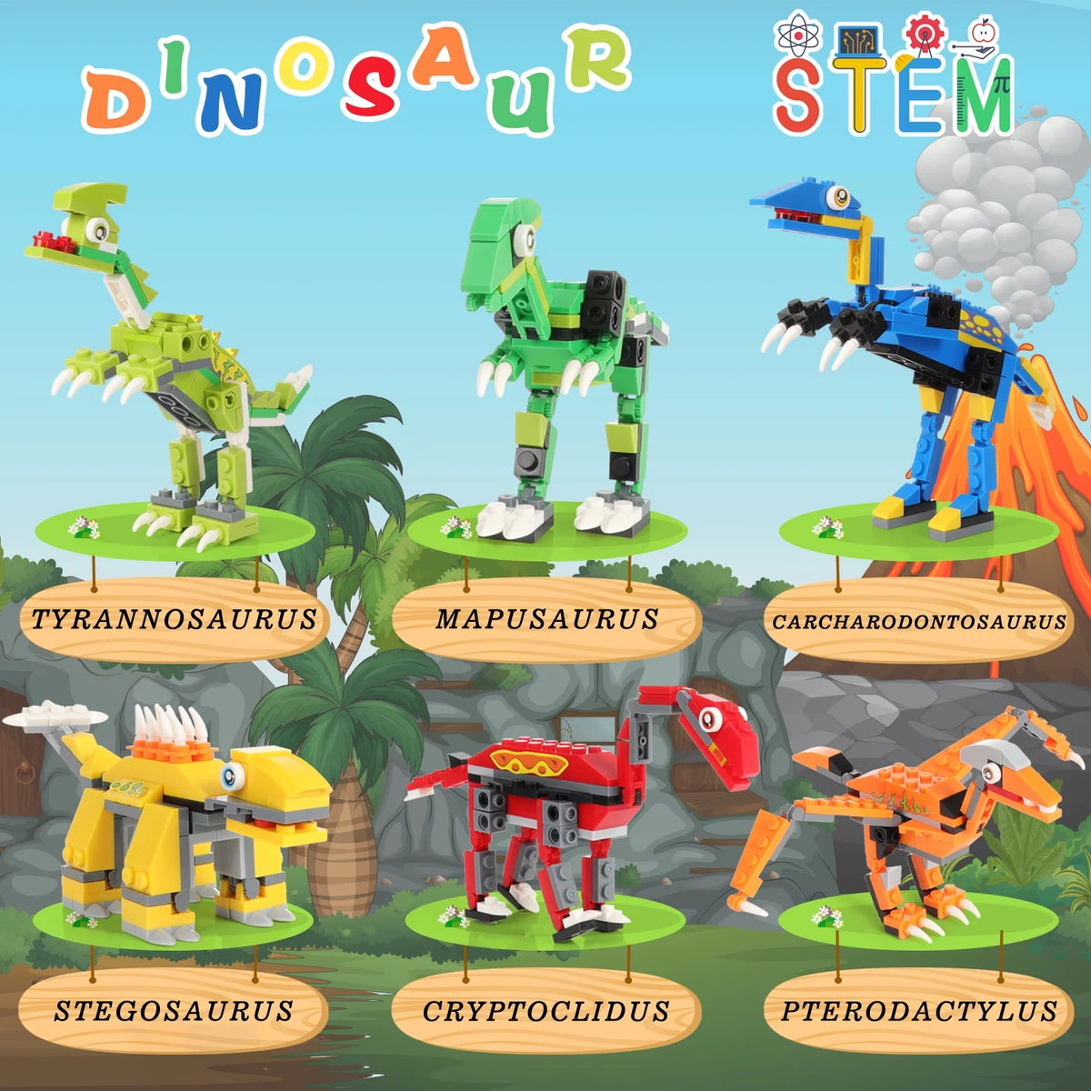 Dinosaurs Building Blocks Construction Toy (539 Pieces) I642
