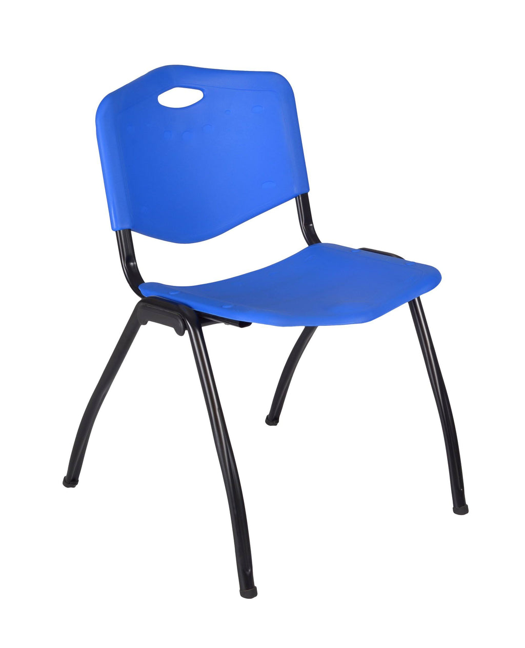 Cherry Training Table & Blue Stack Chairs E335523