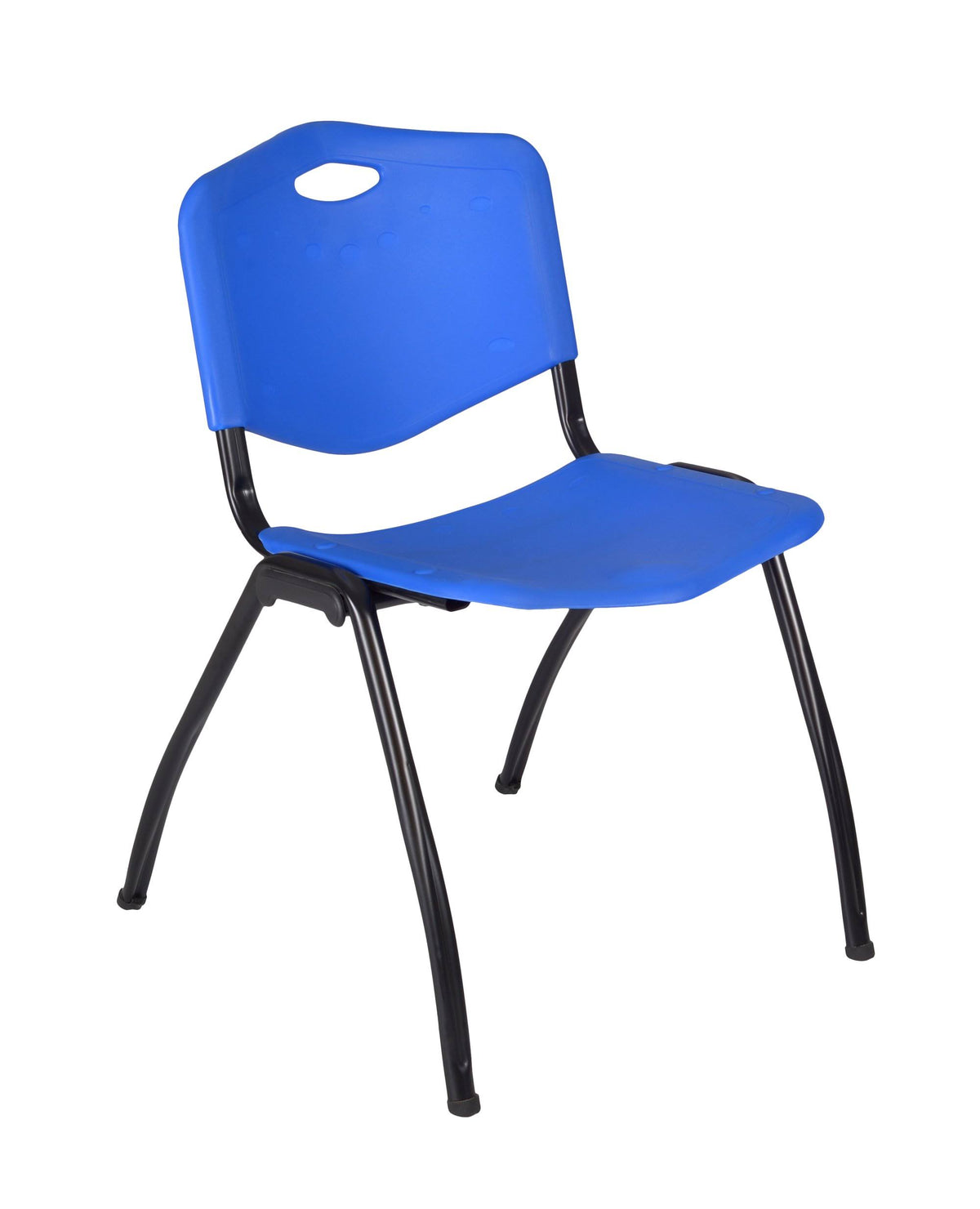 Cherry Training Table & Blue Stack Chairs E335523