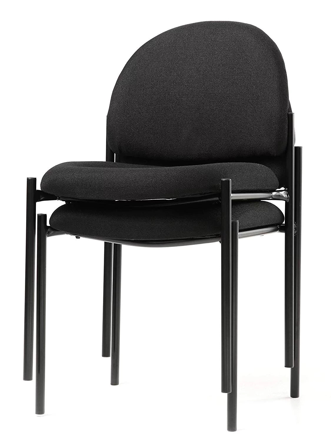 Black Fabric Stackable Guest Chair U7048