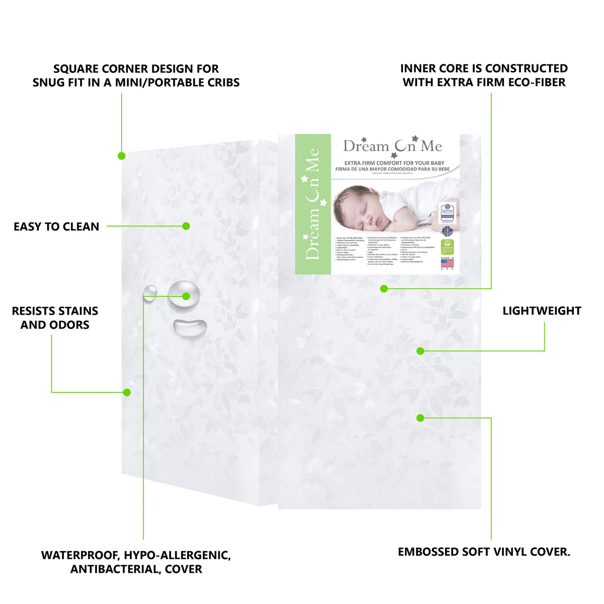 4 in 1 Crib & Toddler Foam Mattress F8154