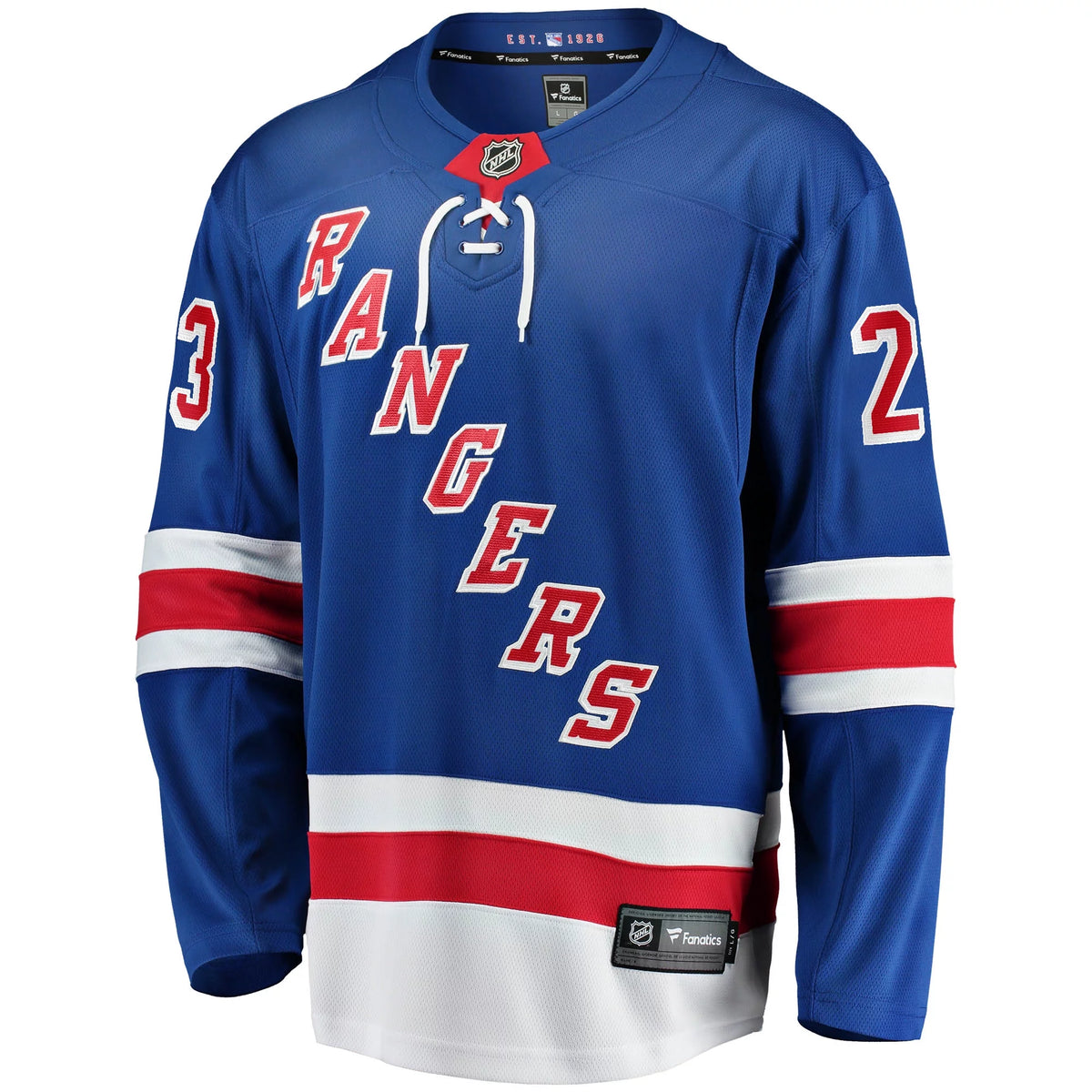 Men's Blue New York Rangers Home Breakaway Replica Jersey F285