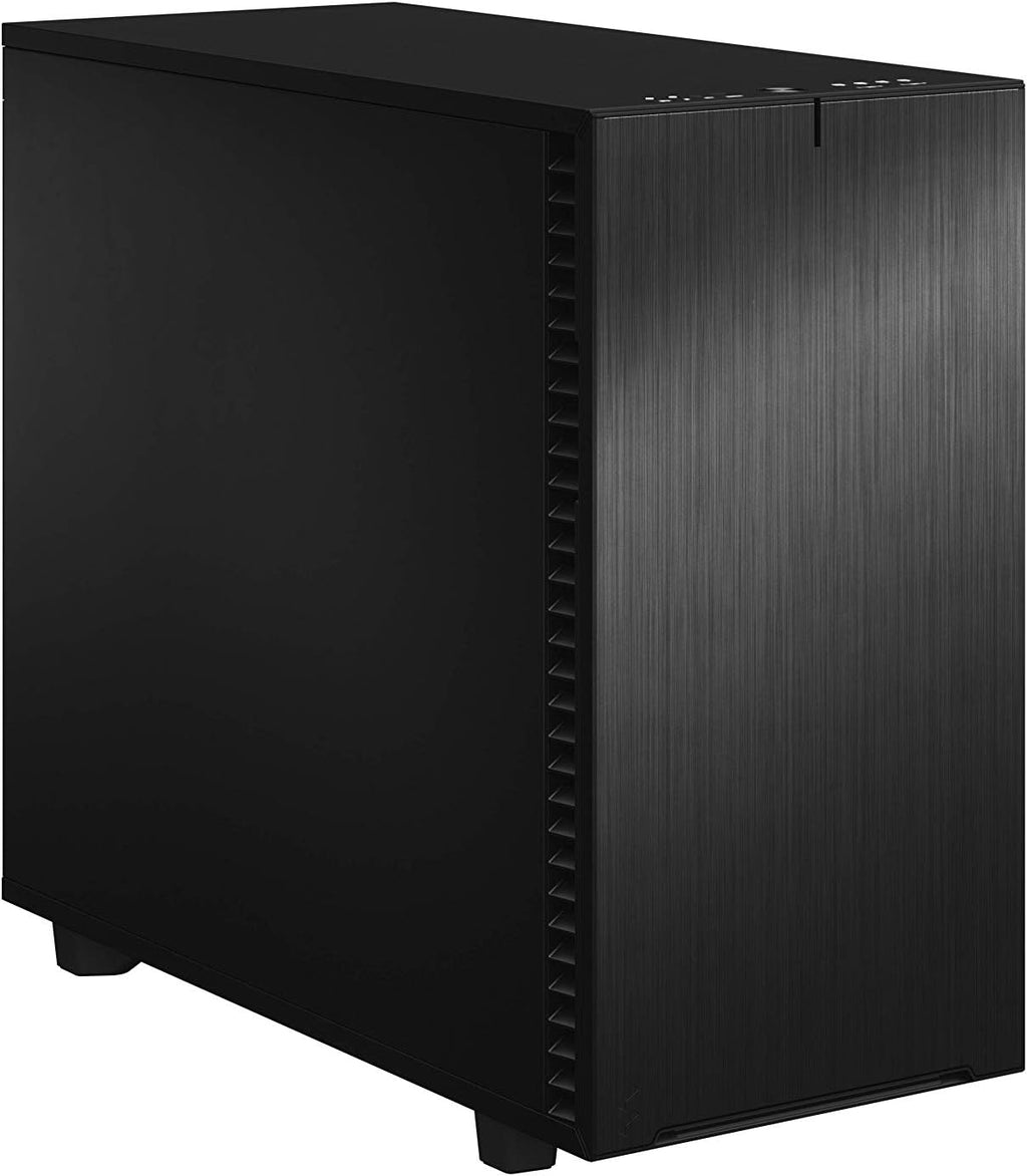 Black Brushed Aluminum/Steel Mid Tower Computer Case J448199
