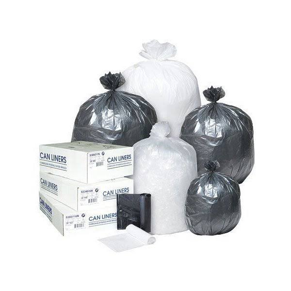55-Gallon Black High-Density Can Liner 25 pack Y7364