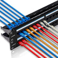24 Port Cat6 Feed Through Network Patch Panel 19 Inch K556256