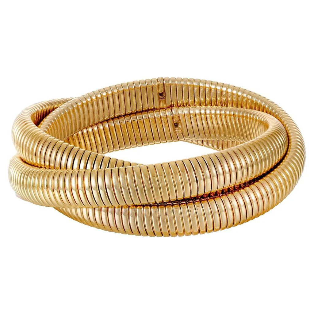 Gold-Tone Twist Bangle Bracelet H511