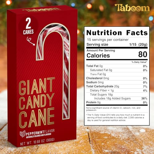 2 Pack 10 Inch Individually Wrapped Peppermint Candy Cane Sticks F517