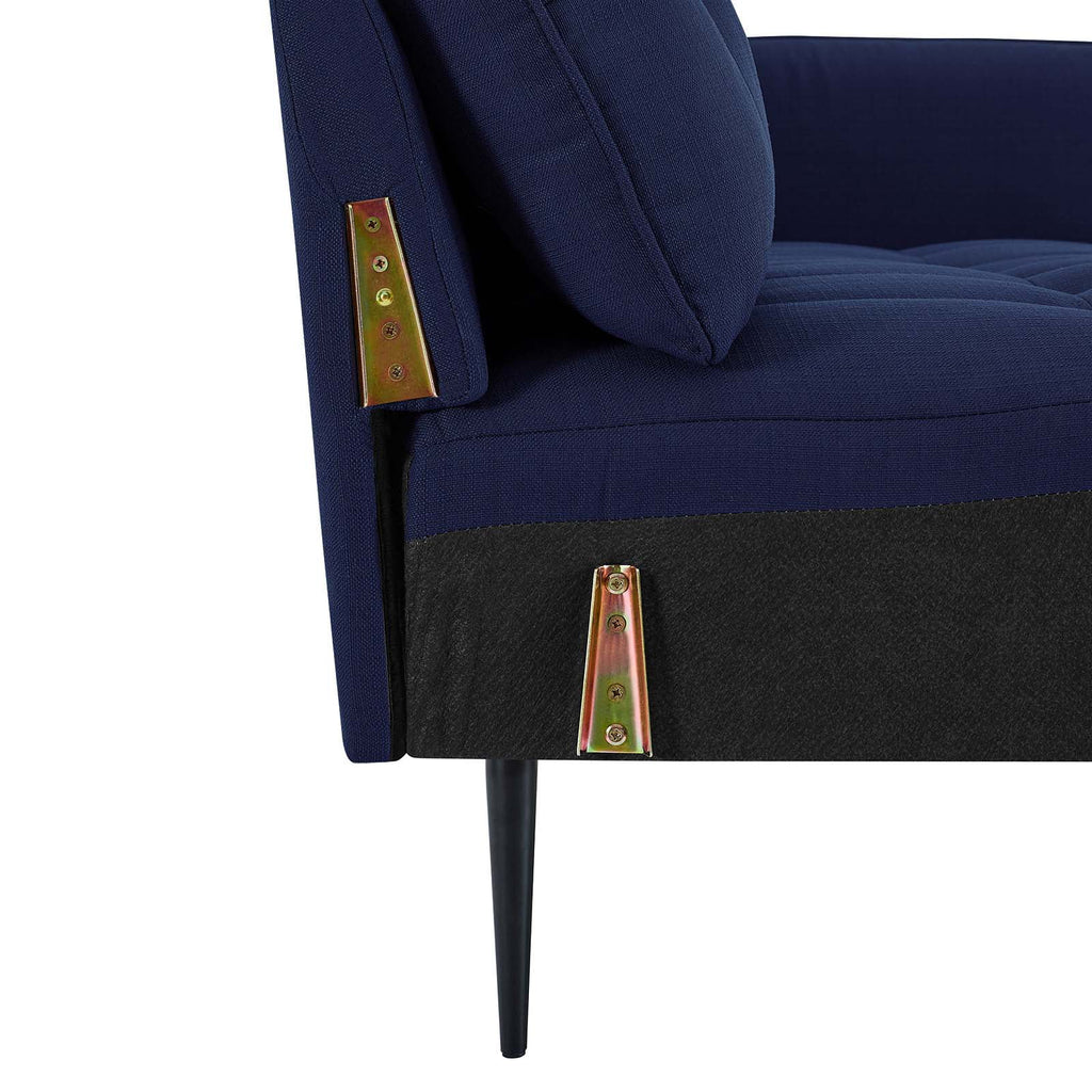 Royal Blue Tufted Fabric Sofa K979