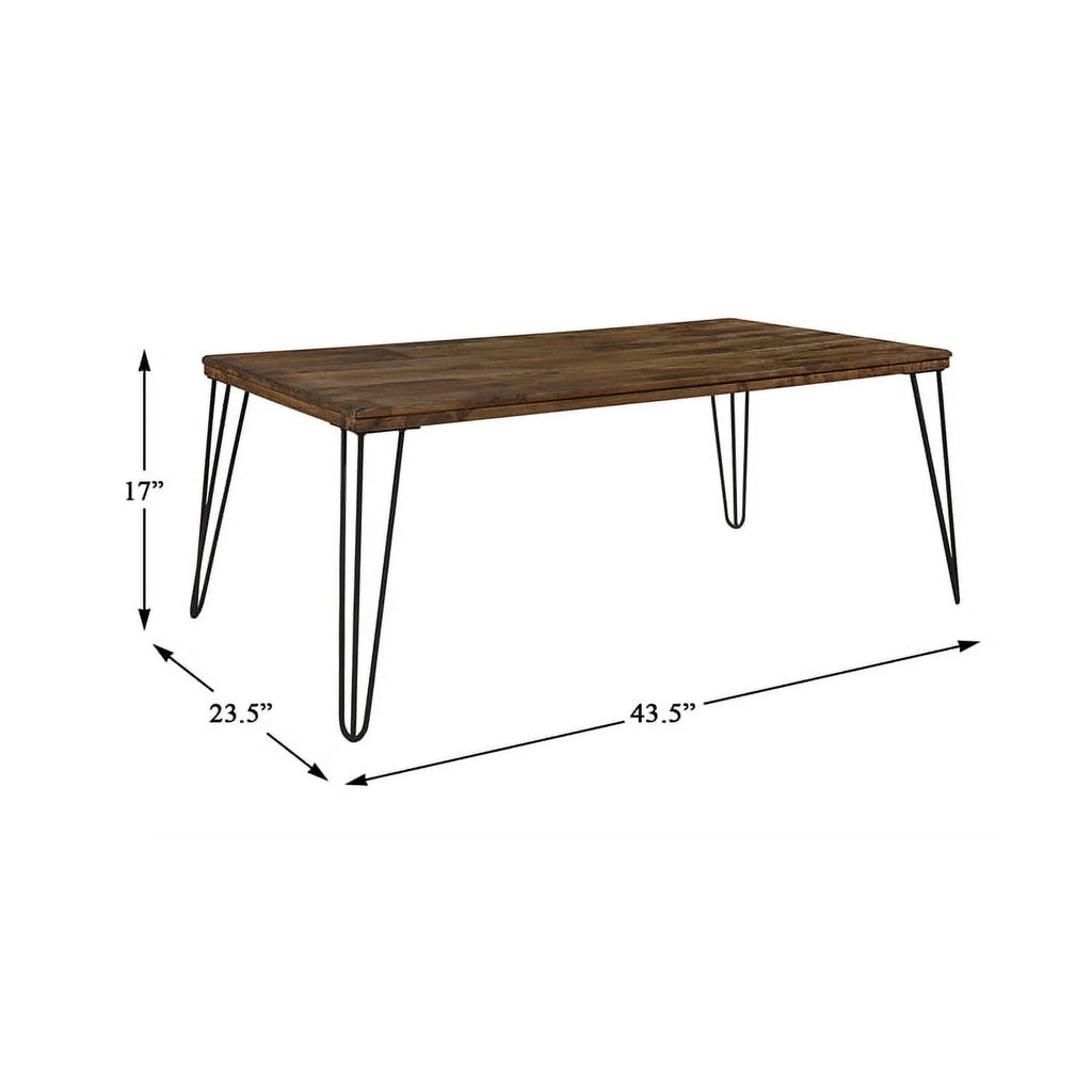 Wood Coffee Table in Rustic Oak and Black Q6496
