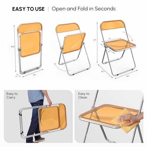 Clear Acrylic Folding Chairs 2 Pack T713