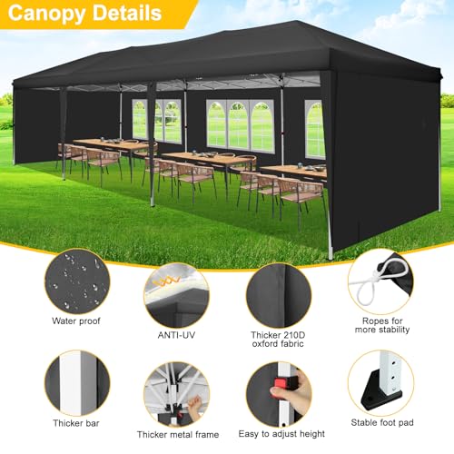 10x20 Pop Up Canopy Tent with 6 Sidewalls White X248