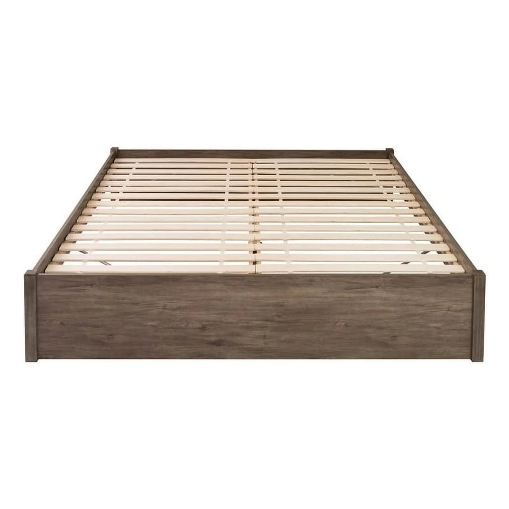 King 4-Post Platform Bed in Drifted Gray G817526