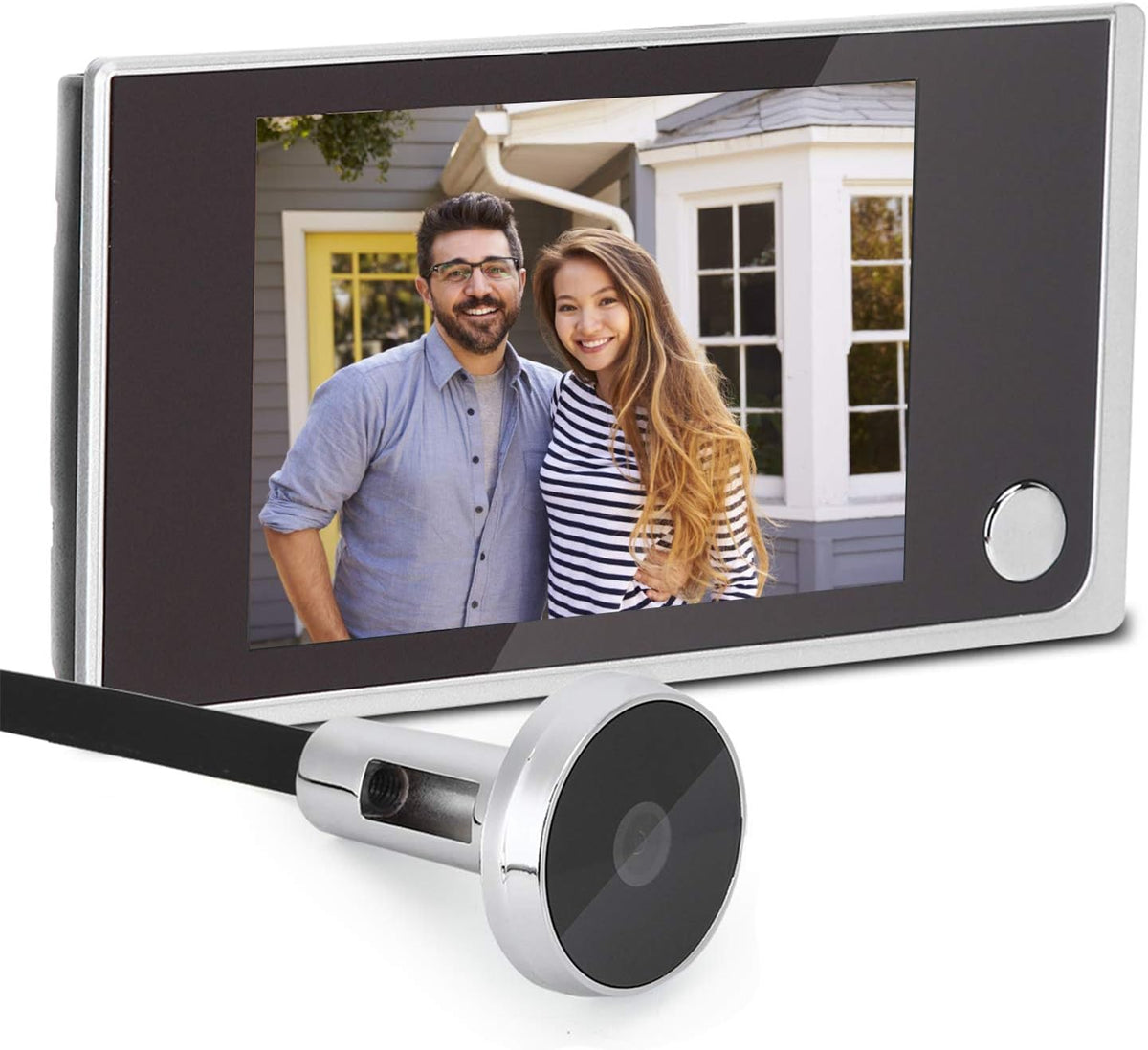 Video Doorbell 3.5 Digital LCD Security Camera 120 Degree Peephole Viewer B7425