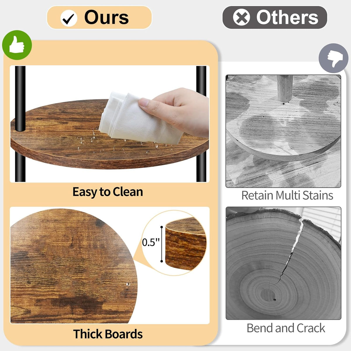 3 Tier Wooden Cupcake Stand E7858