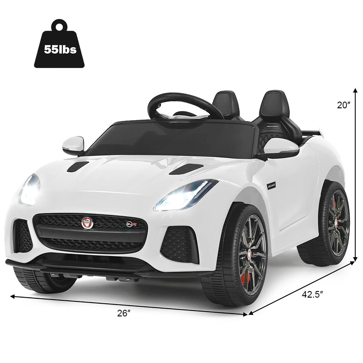 12V Licensed Kids Ride On Car with MP3 Black V427