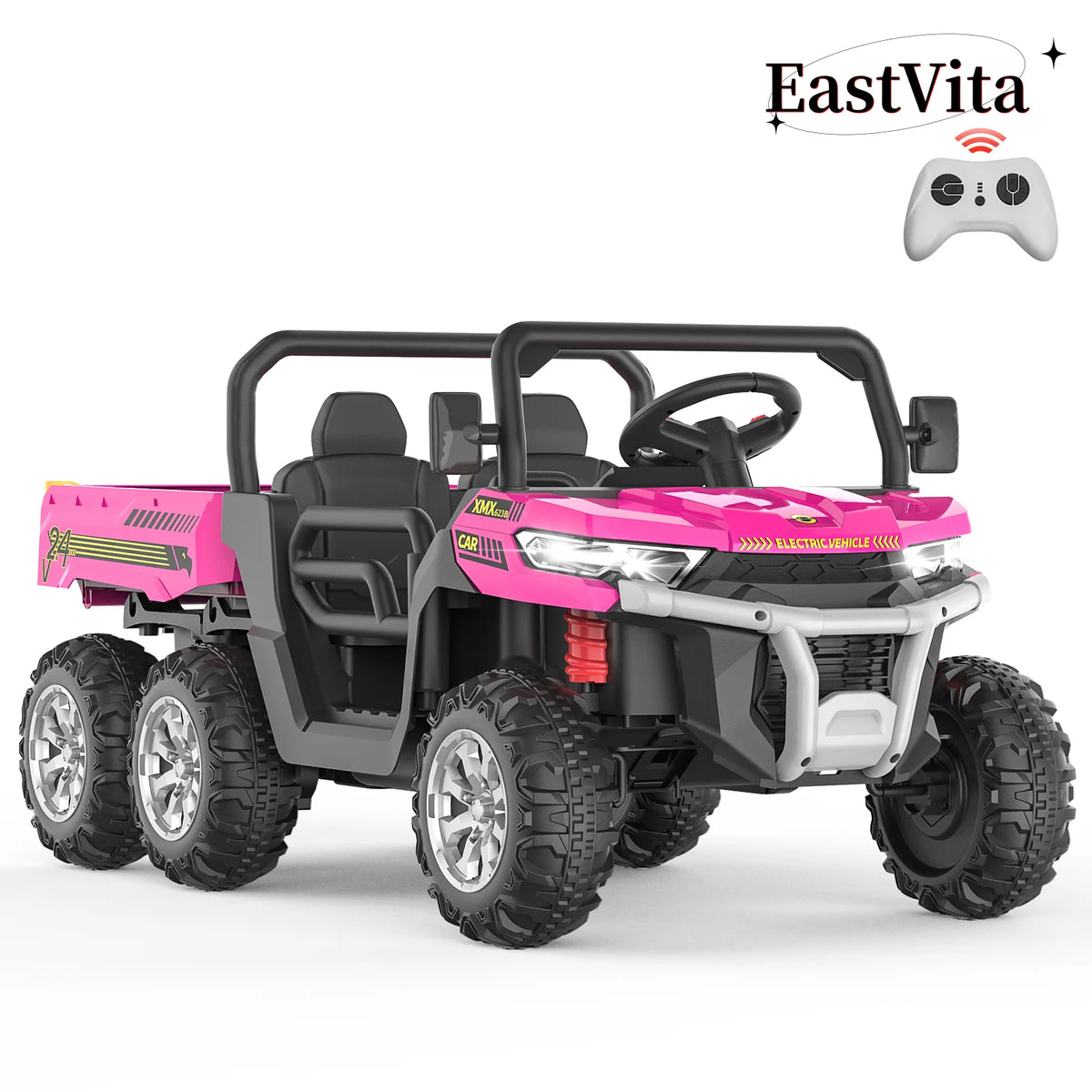 24V 6 Wheels Electric Ride on Tractor Dump Truck Q310
