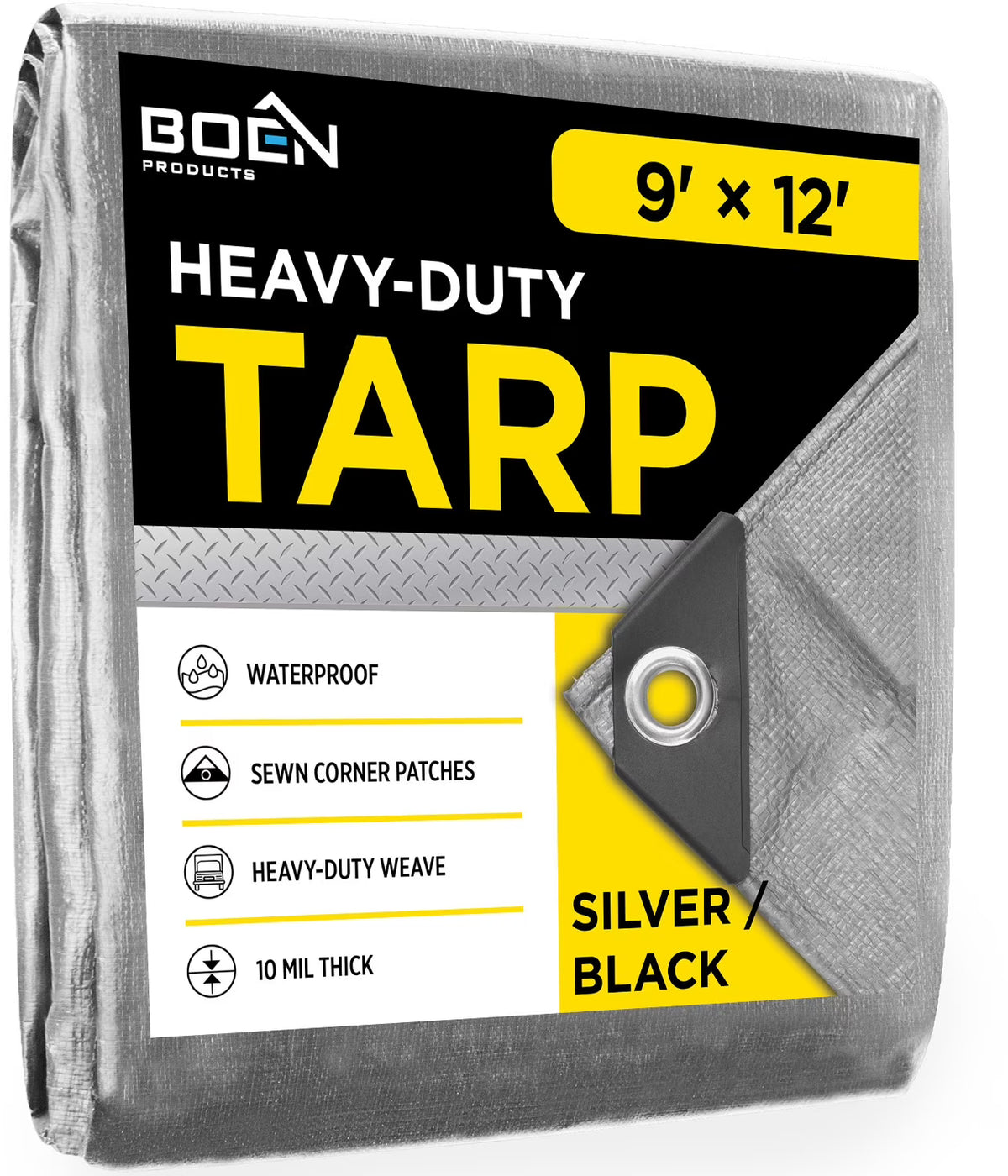 9 x 12 Silver/Black Tarp K129080