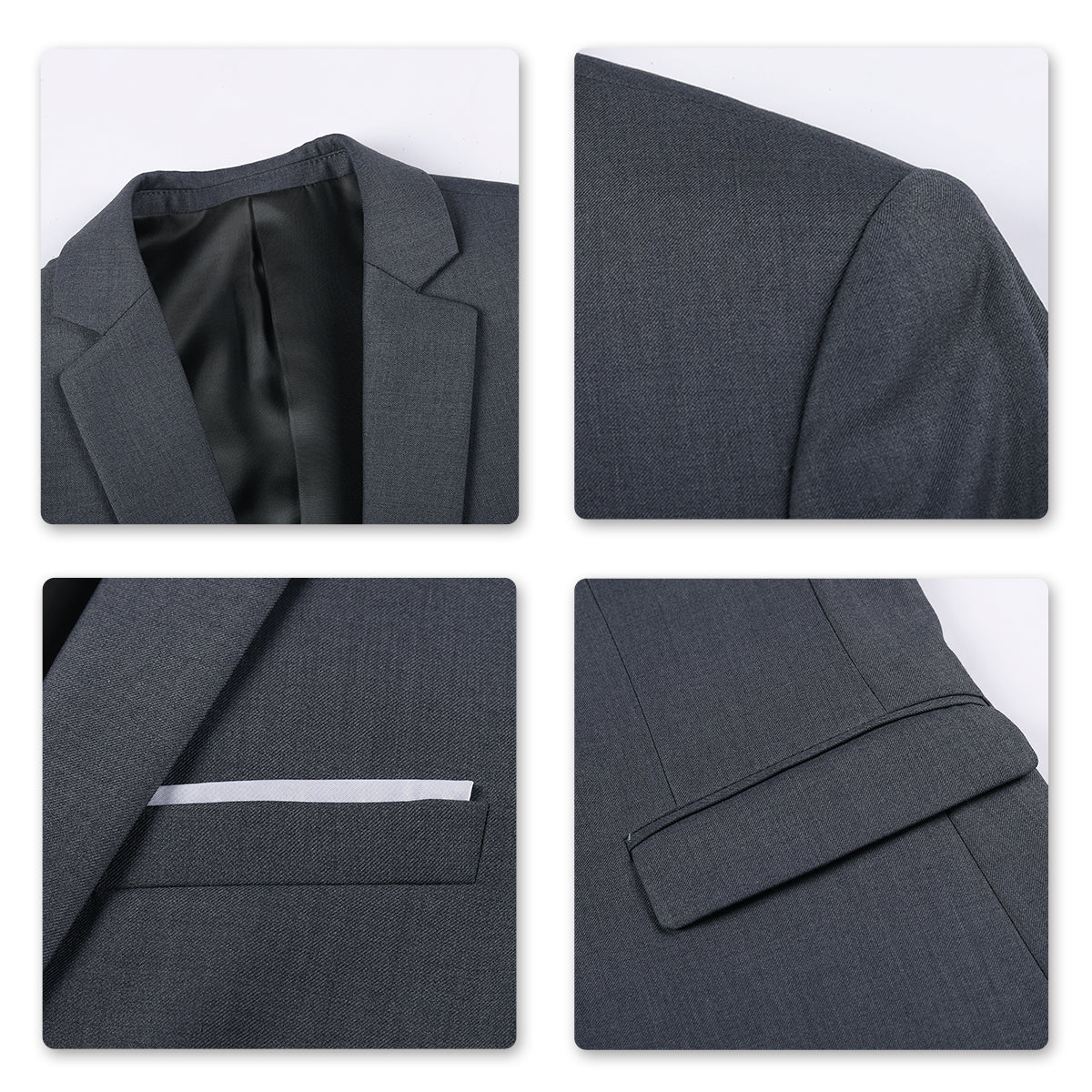 Mens Slim Fit 3 Piece Suit Blazer Waistcoat Trousers Y159189