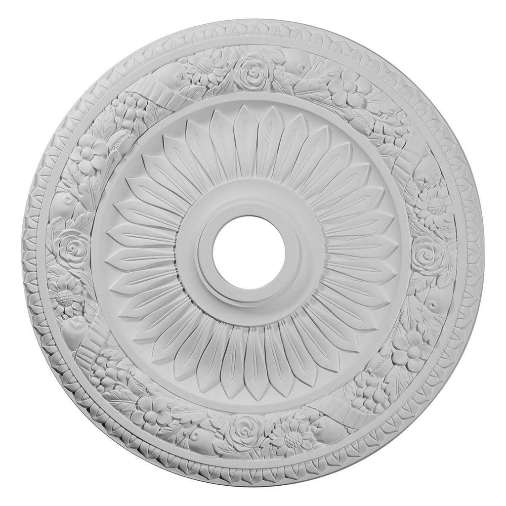 Hand-Painted Iridescent Gold Ceiling Medallion I79404