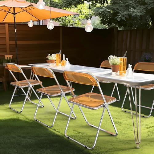 Clear Acrylic Folding Chairs 2 Pack T713