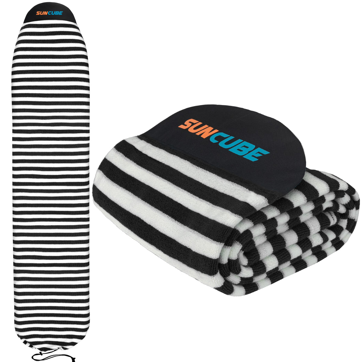 Black White Hybrid Surfboard Sock Cover H85661