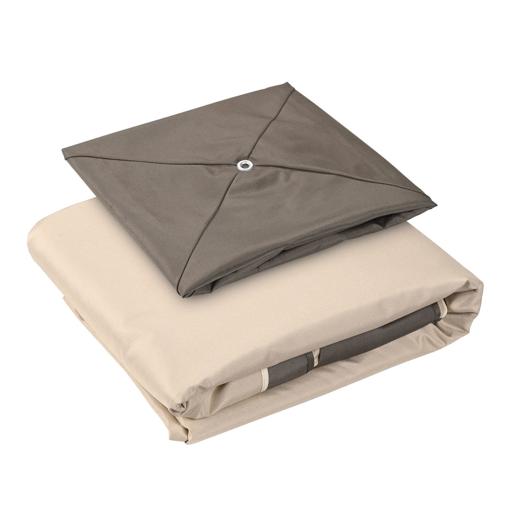 2-Tier Canopy Top Replacement for 10'x12' Gazebo Coffee Beige G6860