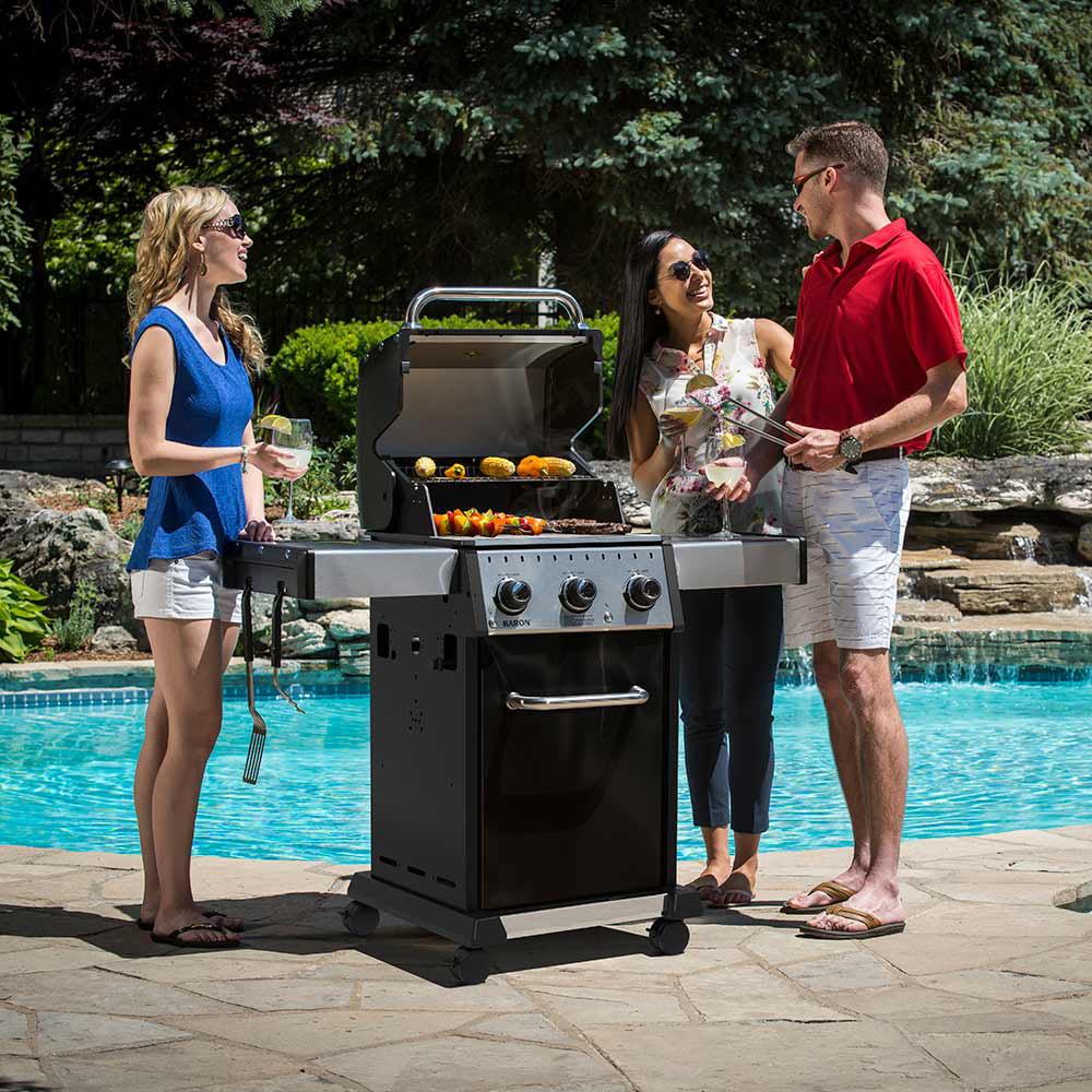 3-Burner Black Natural Gas Grill G9495