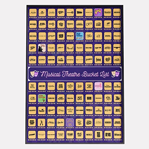 Musical Theater Scratch Off Poster 23"x17" G322