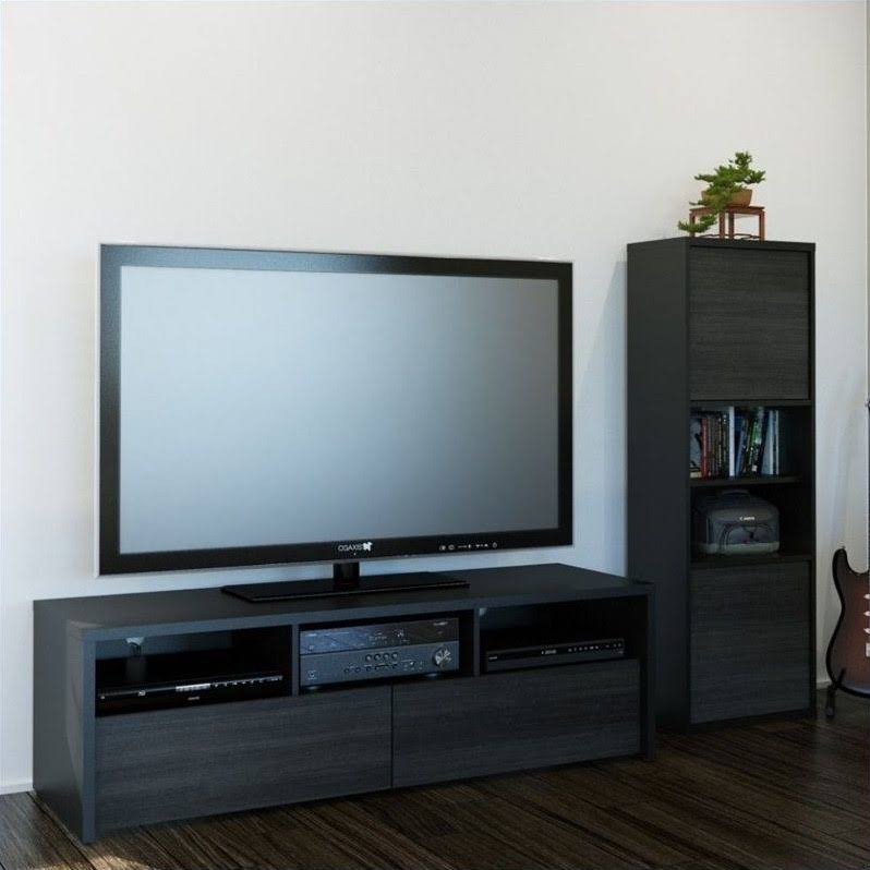 Black and Ebony 2-Door Bookcase A29865