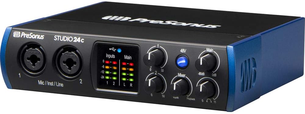 USB Type-C Audio/MIDI Interface with Pop Filter, Boom Arm Stand & XLR Cable T540688